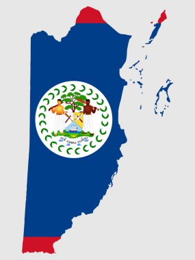Belize Harita Vektör illüstrasyonuName