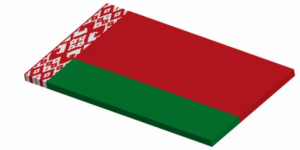 Bielorrússia Bandeira 3D Vector ilustração eps 10 —  Vetores de Stock