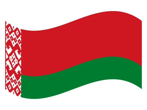 Wellenfahne von Weißrussland .vector illustration eps 10 — Stockvektor
