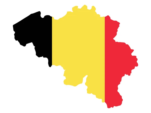Belgien Karte Flaggenvektor Abbildung Folge 10 — Stockvektor