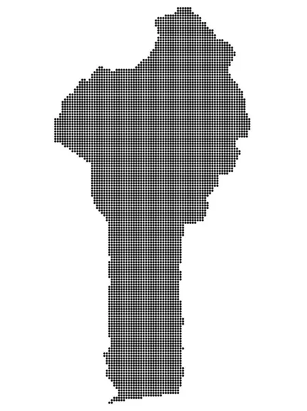 Carte demi-teinte du Bénin Illustration vectorielle eps 10 — Image vectorielle