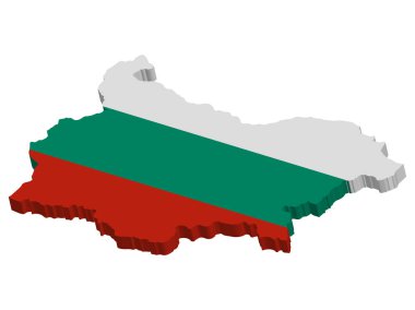 Bulgaristan Bayrak 3d Vektör illüstrasyonuna 10 puan