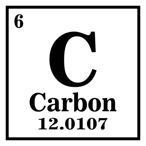 Tabla periódica de elementos - Vector de carbono ilustración eps 10 — Vector de stock