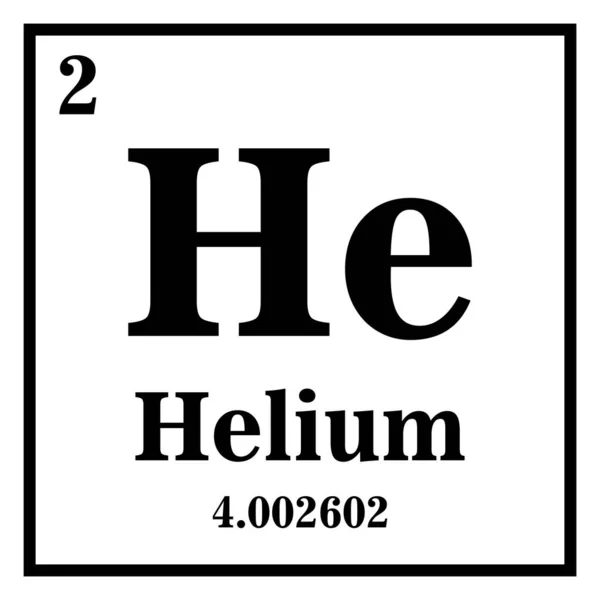 Helium Periodensystem der Elemente Vektorabbildung Folge 10 — Stockvektor