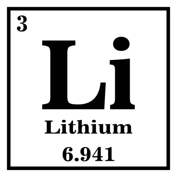 Lithium Periodic Table of the Elements Vector illustration eps 10 — Stock vektor