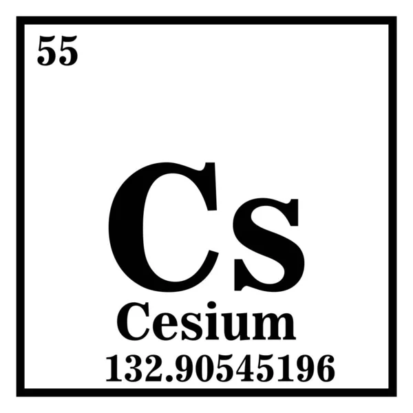 Cesium Tabel Periodik Unsur Vektor gambar eps 10 - Stok Vektor