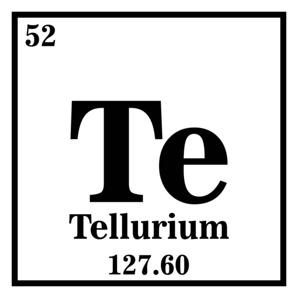 Tellurium Periodiek Systeem van de Elementen Vector illustratie eps 10 — Stockvector