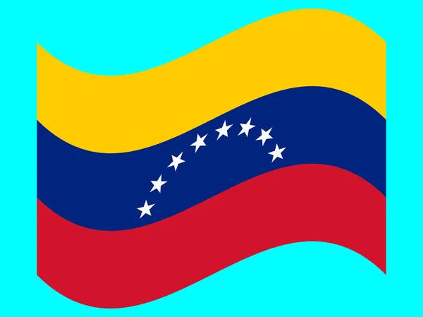 Viftande flagga Venezuela, vektor illustration eps 10 — Stock vektor