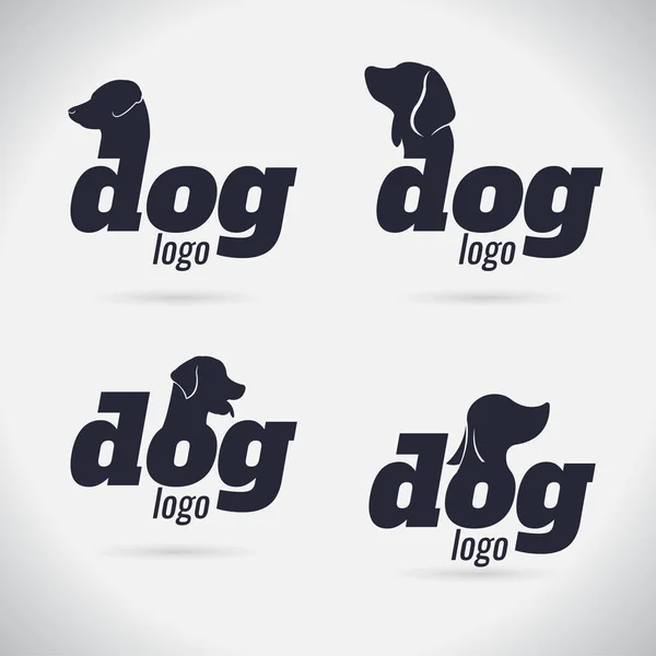 Логотип Собаки Логотип Колекція Тварина Шрифт Вільна Форма Символ Анотація — стоковий вектор