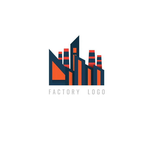 Factory Logo Kreatives Konzept Für Das Web Grafische Darstellung Der — Stockvektor