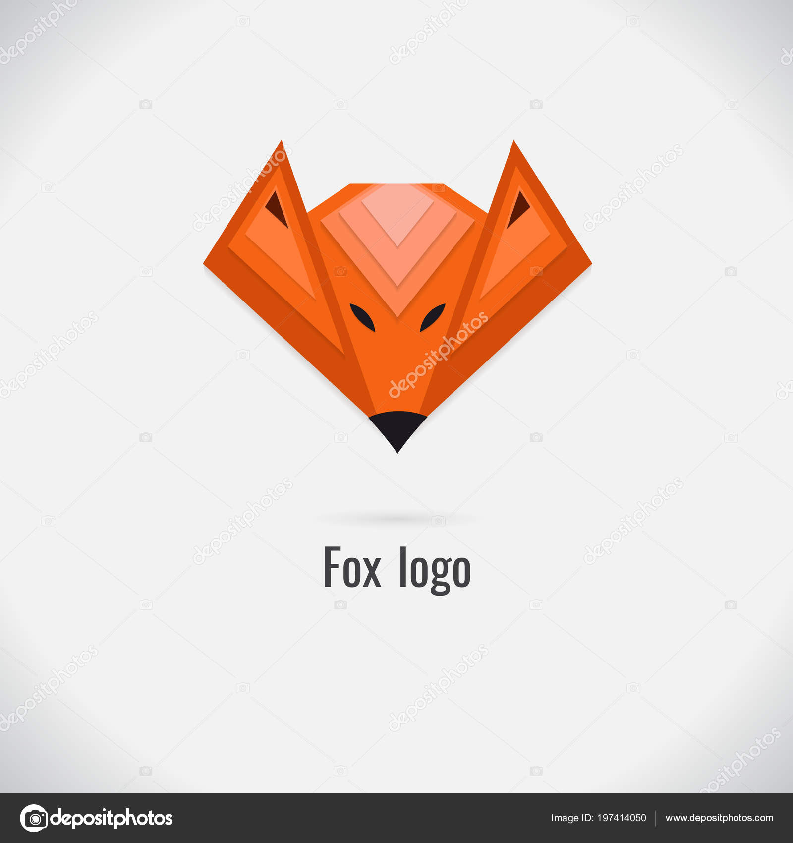 脸狐狸标志白色和黑色白色背景图库矢量图©areegraphic@gmail.com 197414050, image size:1600x1700