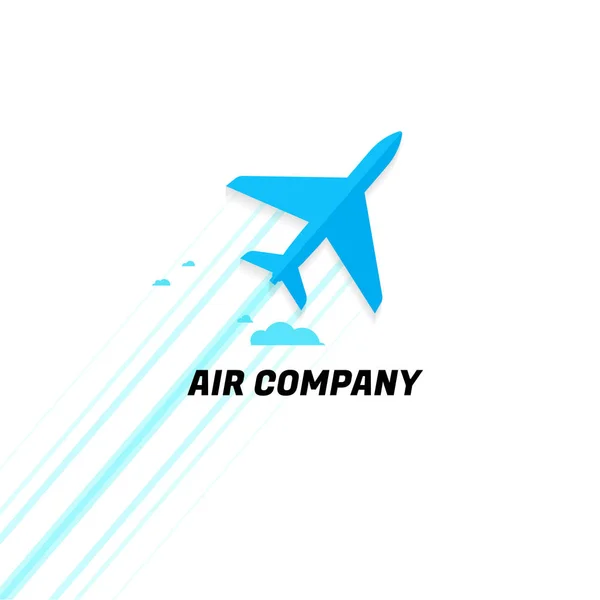 Air Company Plane Creativity Idea Logo Design Modern Vector Illustration — Stock Vector