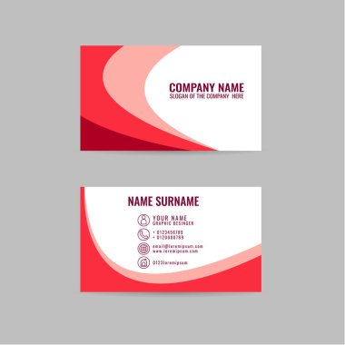 vektör Modern basit ışık kartvizit şablonu gri arka plan üzerinde düz kullanıcı arabirimiyle