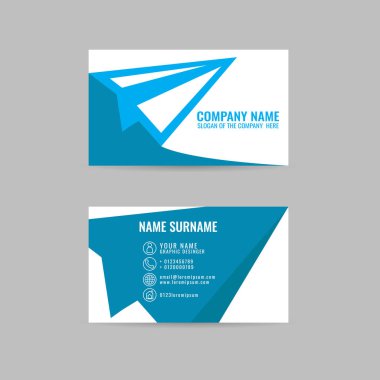 vektör Modern basit ışık kartvizit şablonu gri arka plan üzerinde düz kullanıcı arabirimiyle