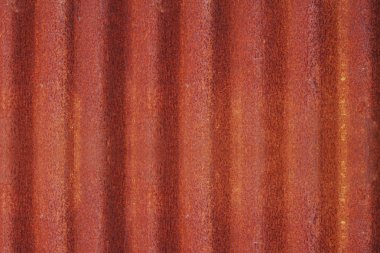 Boya ve paslı eski metal kabuk soyma, arka plan. Çinko duvar doku desen arka plan paslı metal eski çürüme oluklu. Fotoğraf