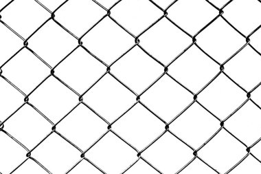 Beyaz arka plan üzerinde izole metal net. fotoğraf. nesne
