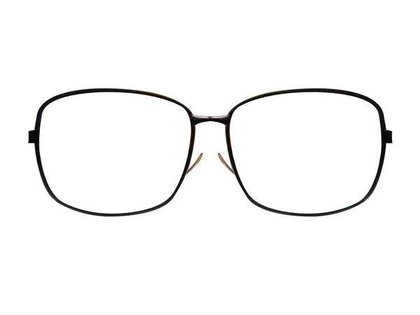 白色背景的眼镜 时尚黑 黑色太阳镜 — 图库照片