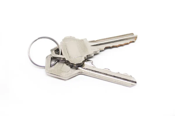Two Keys Doors Keys Isolated White Background Royalty Free Stock Images