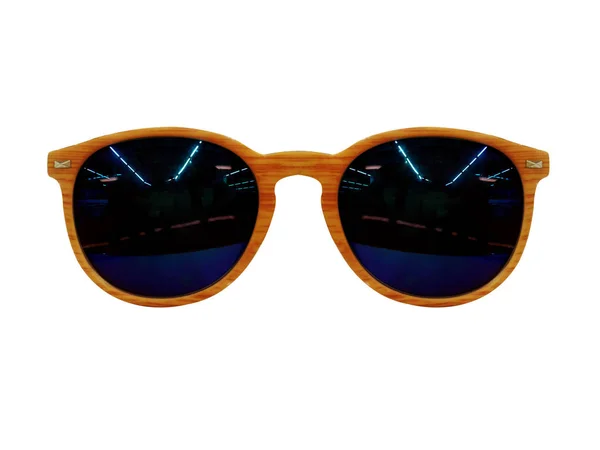 Glasögon Glasögon Solglasögon Vit Bakgrund — Stockfoto