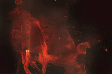 siyah bir zemin üzerine kırmızı arka plan. Fotoğraf