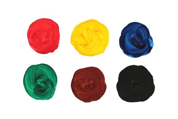 Ana renkler. Suluboya el daire şekli tasarım elem boyalı