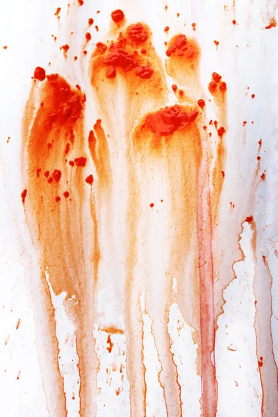 Yellow - orange watercolor stain on white background watercolor.