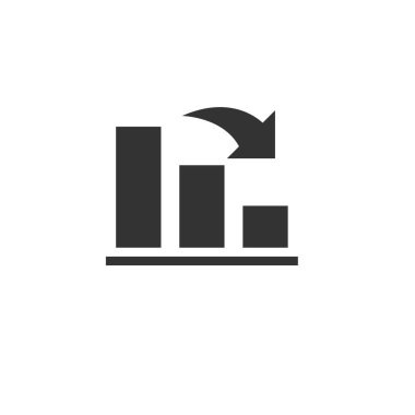 Simge Büyüyen grafik. Iş. vektör illüstrasyon. Grafik. üzerinde w