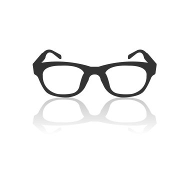 gözlük simgesi siyah. işareti tasarımı. vektör Illustrator. beyaz b üzerinde