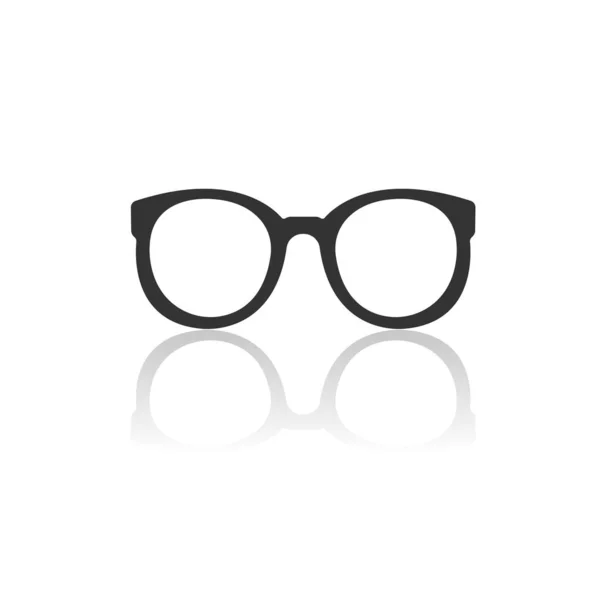 Icono de gafas negro. diseño de signos. vector Ilustrador. sobre blanco b — Archivo Imágenes Vectoriales