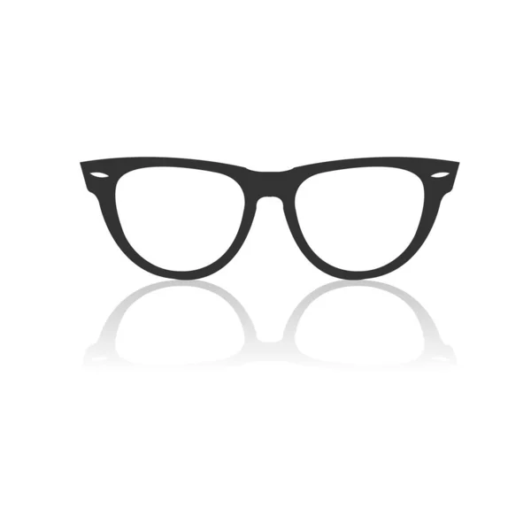 Icono de gafas negro. diseño de signos. vector Ilustrador. sobre blanco b — Archivo Imágenes Vectoriales