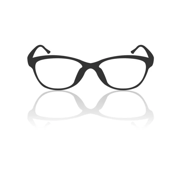 Icono de gafas negro. diseño de signos. vector Ilustrador. sobre blanco b — Archivo Imágenes Vectoriales