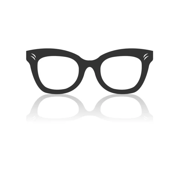 Szemüveg ikon fekete. előjellel. vektor Illustrator. a fehér b — Stock Vector
