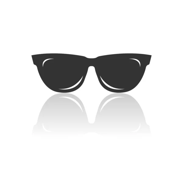 Gözlük simgesi siyah. işareti tasarımı. vektör Illustrator. beyaz b üzerinde — Stok Vektör