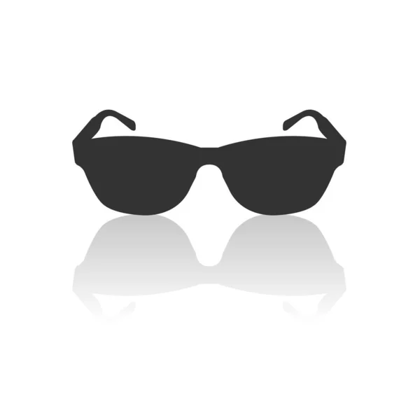 Ícone de óculos preto. design de sinais. Ilustrador vetorial. em branco b —  Vetores de Stock