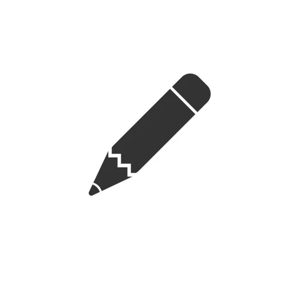 Icon Bleistift schwarz. Vektor. Illustrator. auf weißem Hintergrund. sym — Stockvektor