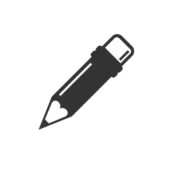 Icon Bleistift schwarz. Vektor. Illustrator. auf weißem Hintergrund. sym — Stockvektor