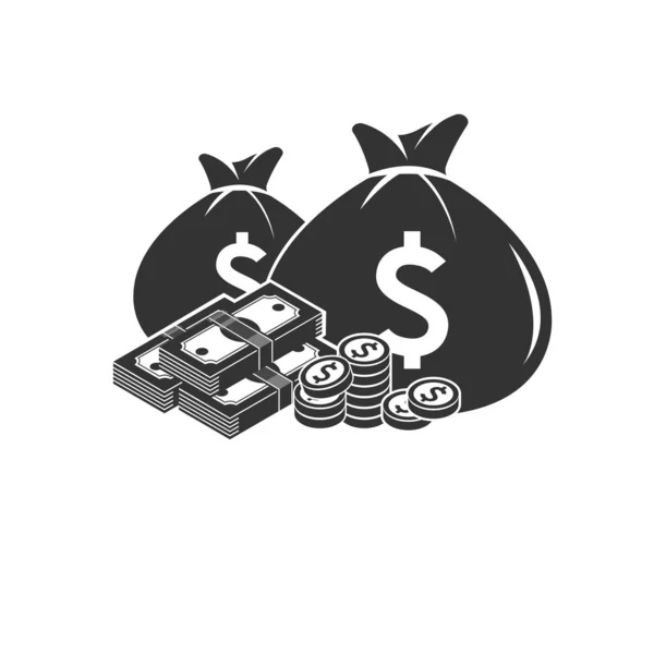 A pénz ikon. Design. Szimbólum. Vektor. Illustrator. a fehér háttérben — Stock Vector