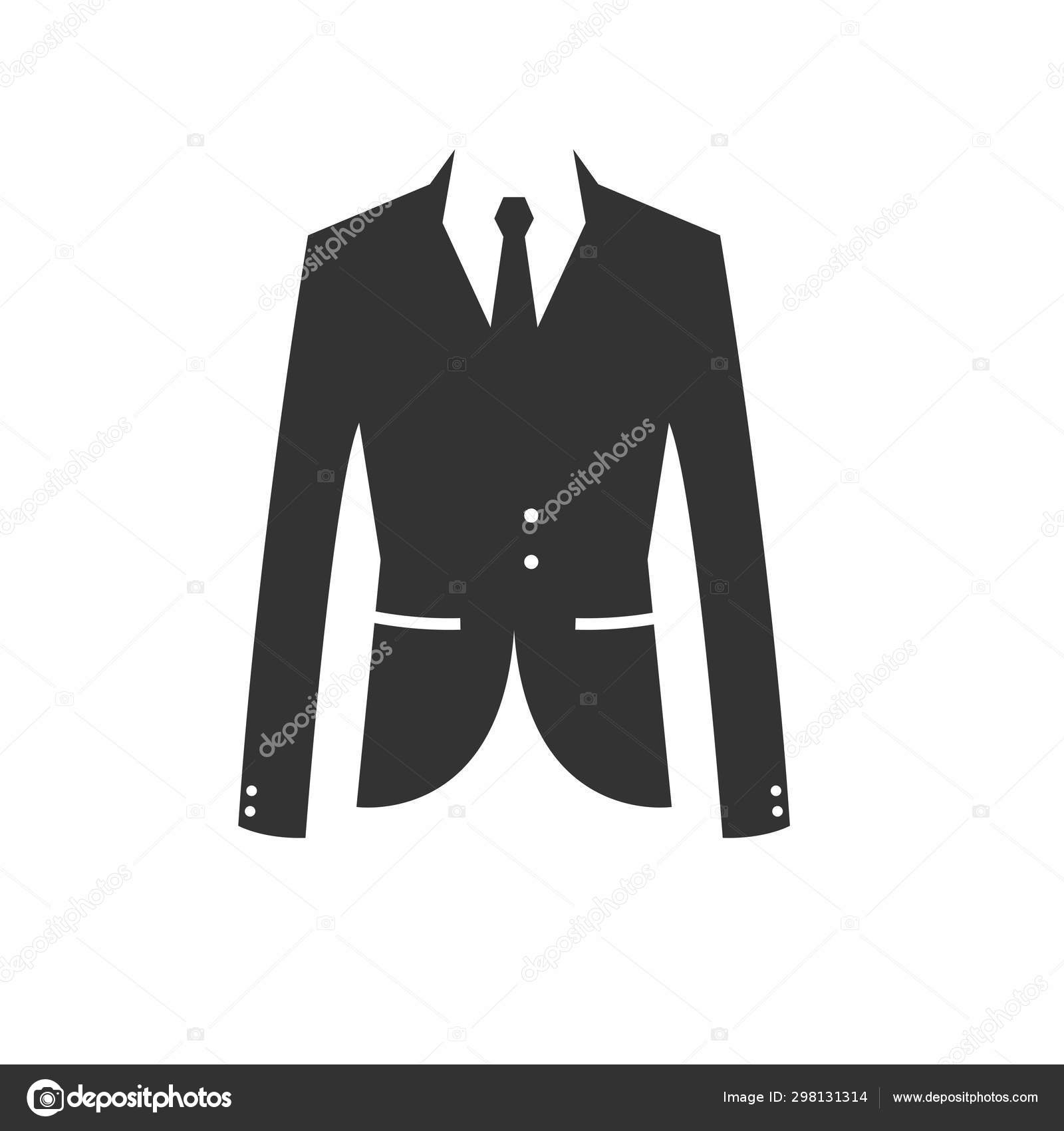 Suit black icon. vector. Illustrator.on white background