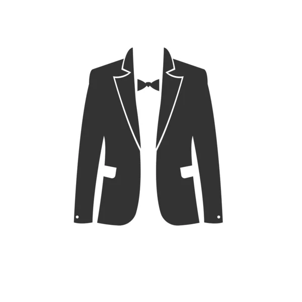 Traje icono negro. vector. Illustrator.on fondo blanco. símbolo — Vector de stock