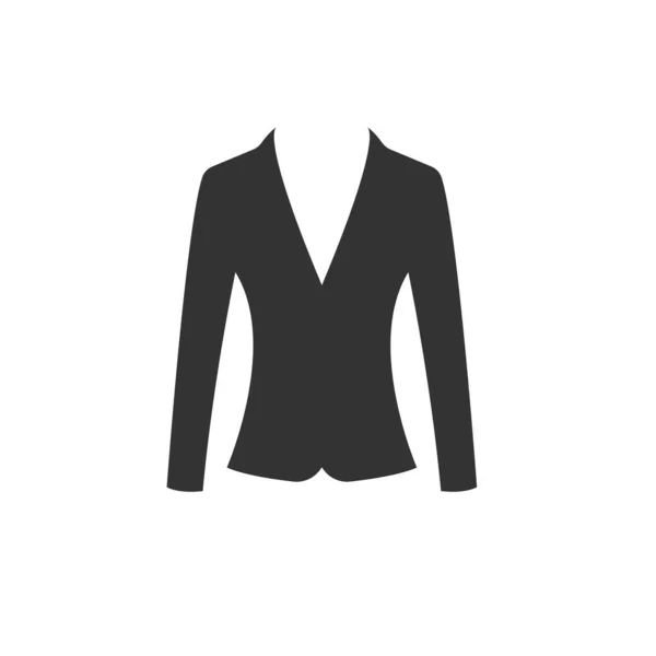 Anzug schwarz Symbol. berufstätige Frauen. Vektor. illustrator.on white bac — Stockvektor
