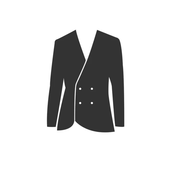 黒いアイコンにスーツ。ベクトル。イラストレーター.オン白い背景。シンボル — ストックベクタ
