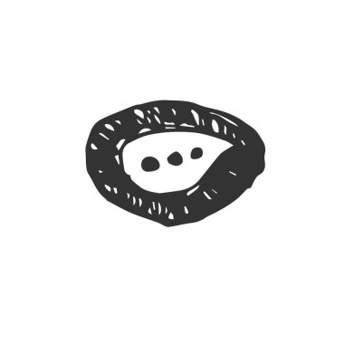 Vektör El Çizimkonuşma Kabarcıkları. beyaz arka plan üzerinde. Simge. Sym