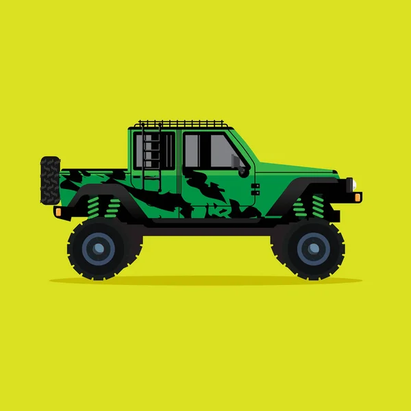 Samochód Offroad, ilustracja wektorowa. Nowoczesne wzornictwo. — Wektor stockowy