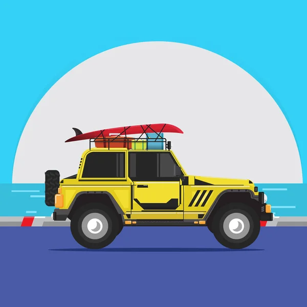 Offroad carro, ilustração vetorial. Design moderno . — Vetor de Stock