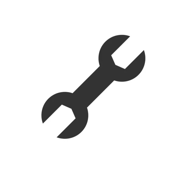 Ikona klíče Černý plochý návrh stylu. Vektorová grafická ilustrace — Stockový vektor