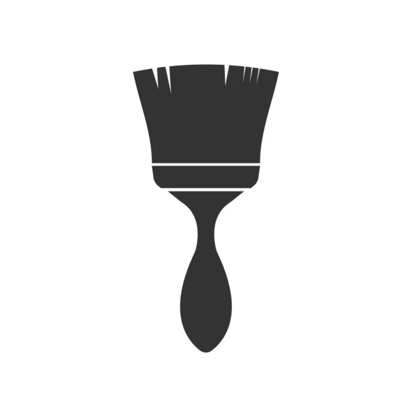 Štětec s barvou ikona návrh černého plochého stylu. Vektorová grafika illustr — Stockový vektor