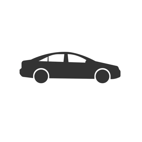 Icono de coche negro sobre fondo blanco.vector Ilustración. símbolo . — Vector de stock