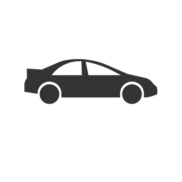 Icona auto nera su sfondo bianco.Illustrazione vettoriale. simbolo . — Vettoriale Stock