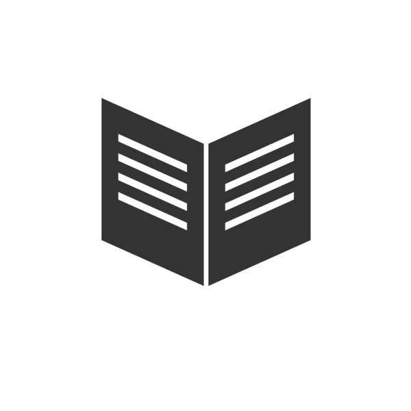 Icona libro nero su sfondo bianco. illustrazione vettoriale. simbolo — Vettoriale Stock