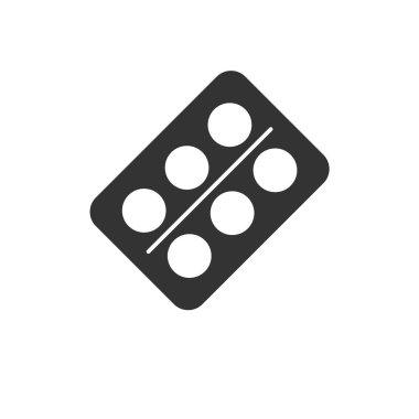 Hap Paketi vektör simgesini beyaz arkaplanda siyah yap. sembol